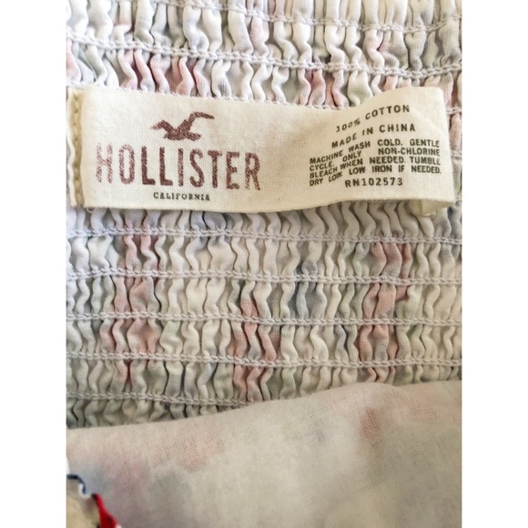 Hollister White Summer Dress with Red & Blue Floral Print - Picture 5 of 5